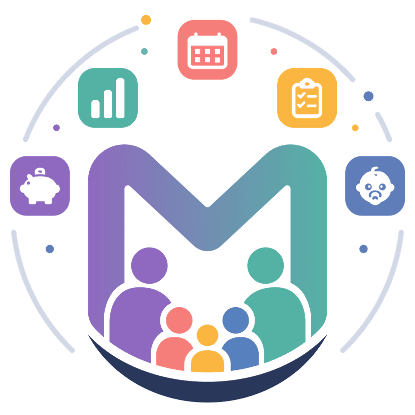 Logo Marolya : un M entourant une famille